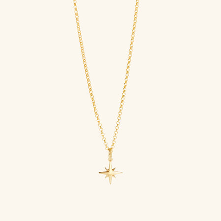 Tiny Star Necklace Gold